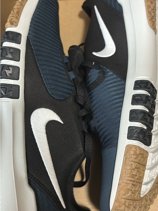 Nike Other - Nike Black and Navy Blue Running Shoes with White Swoosh